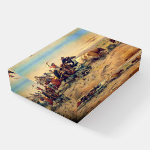 The Herd Quitter (by C. M. Russell, c. 1897) Paperweight