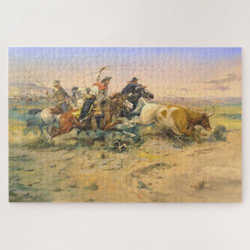 The Herd Quitter  C M Russell 1897 Jigsaw Puzzle
