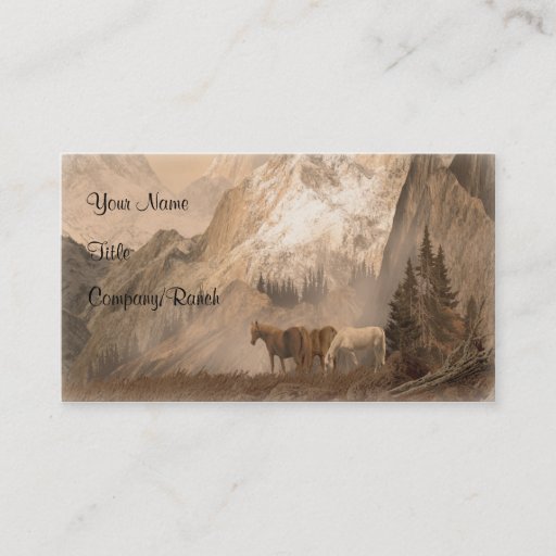 Customizable The Herd, Western Business Cards