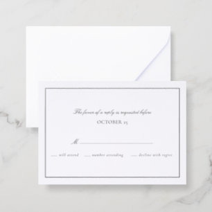 The Heritage Elegant Script Letterpress Wedding RSVP Cards