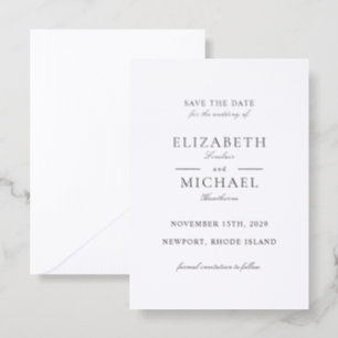 The Heritage Formal Wedding Save the Date Letterpress Invitation