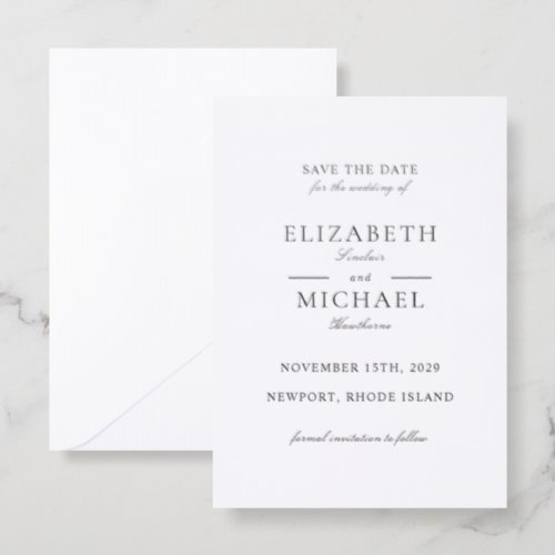 The Heritage | Formal Wedding Save the Date Letterpress Invitation