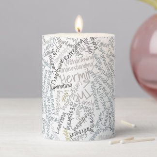 The Hermit Rider-Waite Tarot Card Keywords Pillar Candle