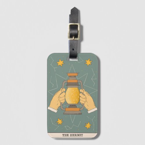 The Hermit tarot card modern Major Arcana design  Luggage Tag