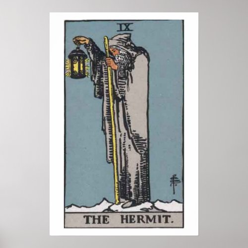 The Hermit Tarot Card Poster