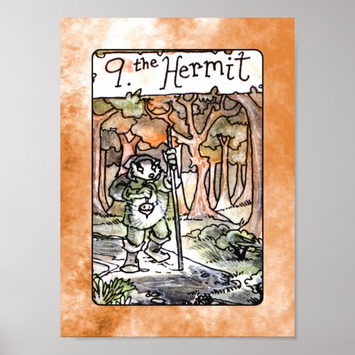 The Hermit Tarot Card Poster