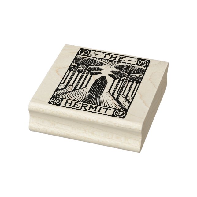The Hermit Tarot Card                              Rubber Stamp (Stamp)