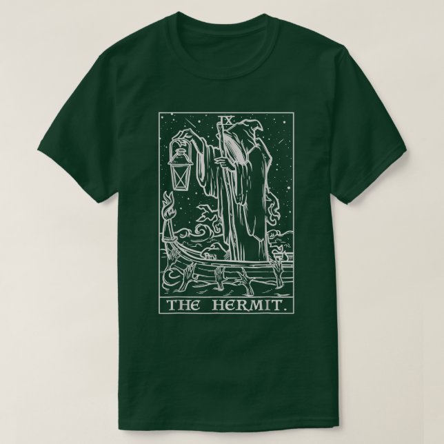 The Hermit Tarot Card T-Shirt (Design Front)