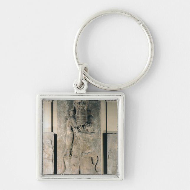 The hero Gilgamesh holding a lion Keychain (Front)