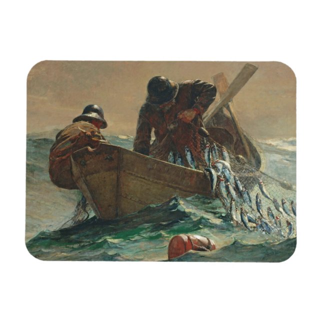 The Herring net, 1885 (oil on canvas) Magnet (Horizontal)