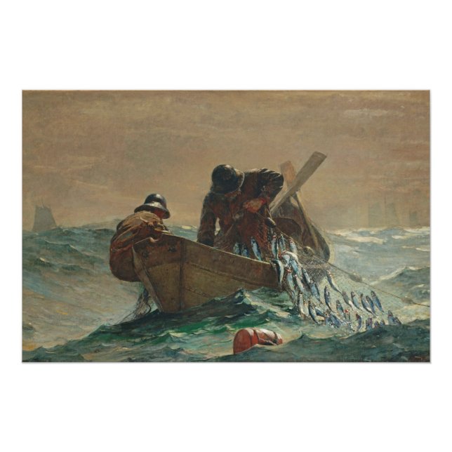 The Herring net, 1885 (oil on canvas) Poster (Front)