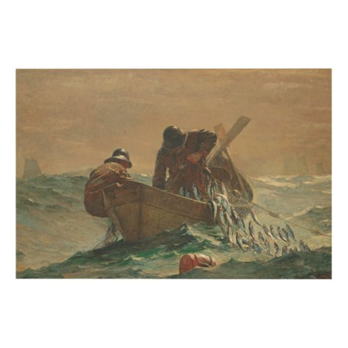 The Herring net 1885 oil on canvas Wood Wall Art