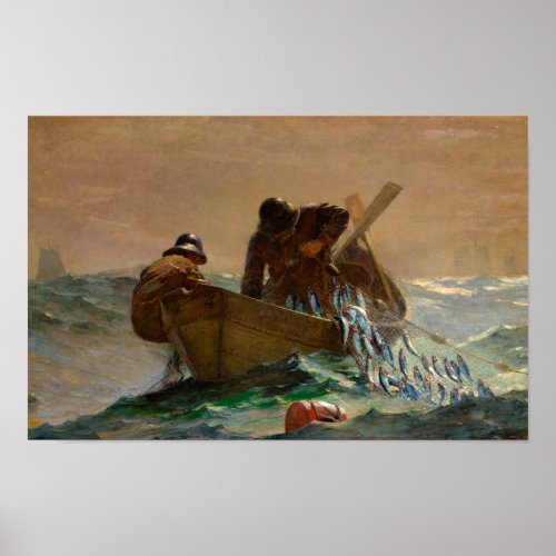 The Herring Net by Winslow Homer Poster
