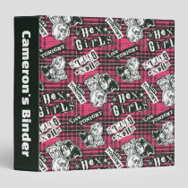 The Hex Girls Punk Plaid Pattern 3 Ring Binder