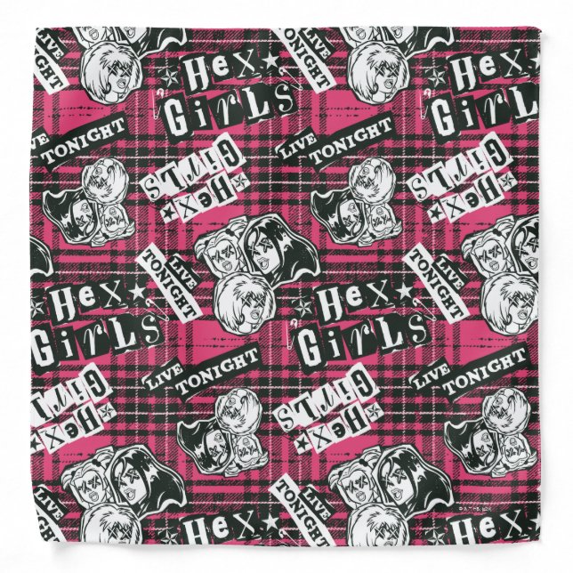 The Hex Girls Punk Plaid Pattern Bandana (Front)