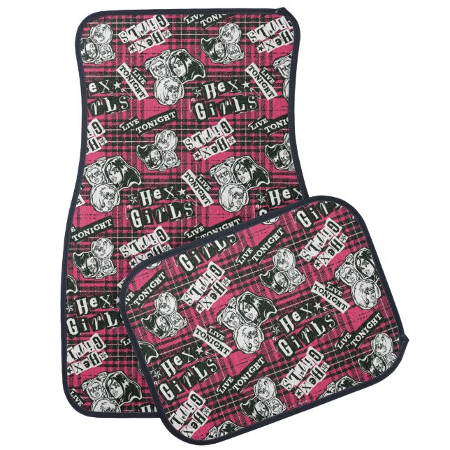 The Hex Girls Punk Plaid Pattern Car Floor Mat (Set)