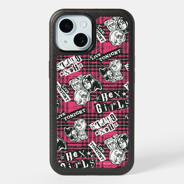The Hex Girls Punk Plaid Pattern iPhone 15 Case (Back)