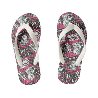 The Hex Girls Punk Plaid Pattern Kid's Flip Flops