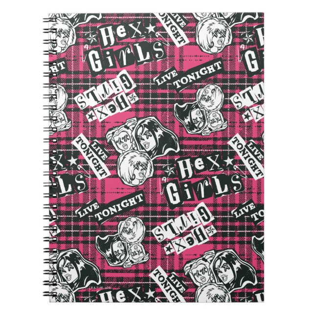 The Hex Girls Punk Plaid Pattern Notebook (Front)