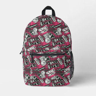 The Hex Girls Punk Plaid Pattern Printed Backpack