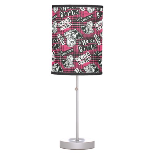 The Hex Girls Punk Plaid Pattern Table Lamp