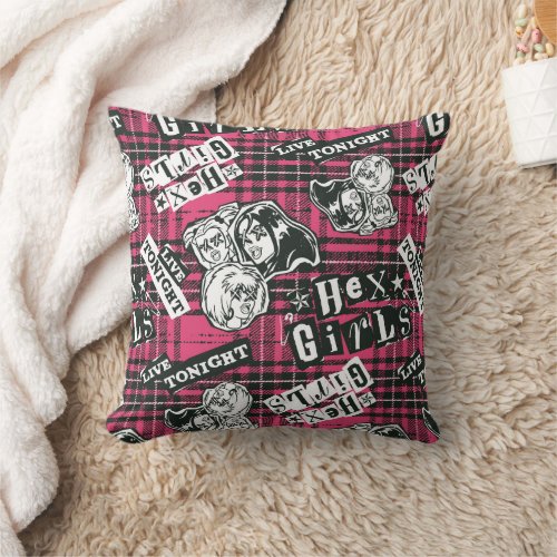 The Hex Girls Punk Plaid Pattern Throw Pillow