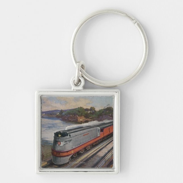 The Hiawatha Streamline Train Keychain (Front)