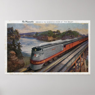 The Hiawatha Streamline Train Poster