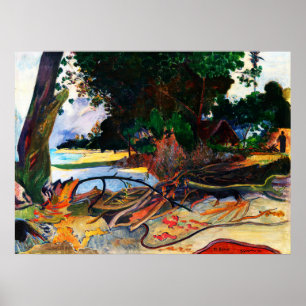 The Hibiscus Tree (Te burao) by Paul Gauguin Poster