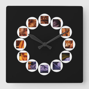 The Hidden Doni Tondo by Michelangelo Square Clock