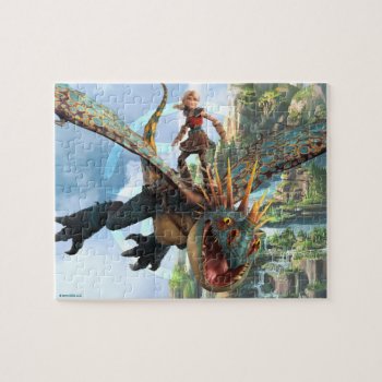 The Hidden World | Astrid On Stormfly's Back Jigsaw Puzzle by howtotrainyourdragon at Zazzle
