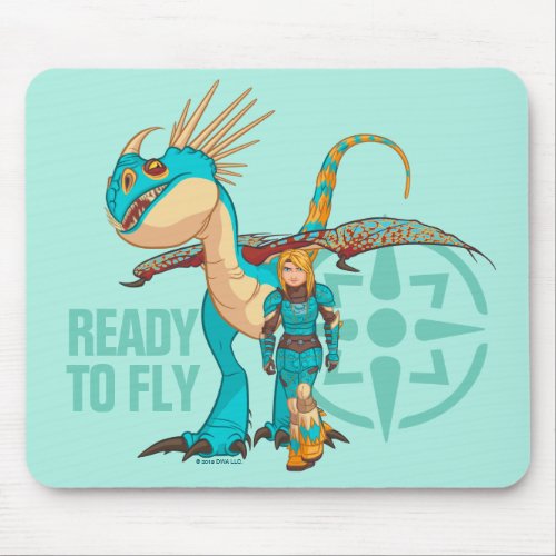 The Hidden World  Astrid  Stormfly In Armor Mouse Pad