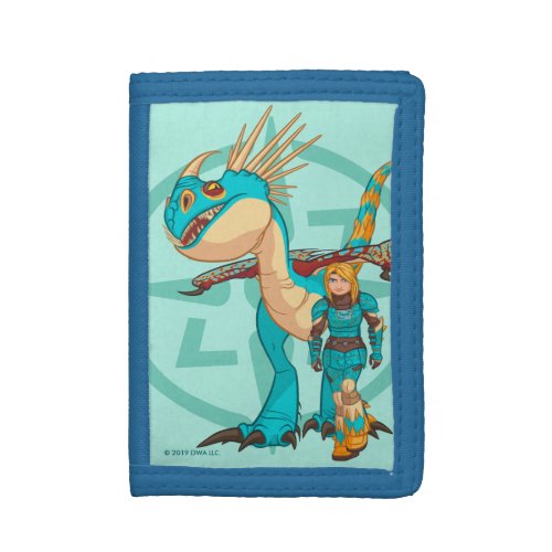 The Hidden World  Astrid  Stormfly In Armor Trifold Wallet