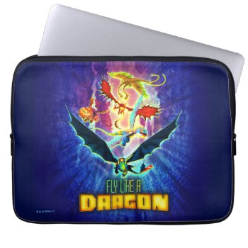 The Hidden World | Fly Like A Dragon Laptop Sleeve by howtotrainyourdragon at Zazzle