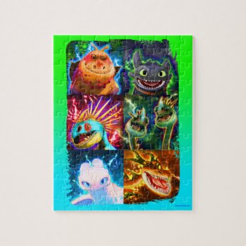 The Hidden World | Glowing Dragons Graphic Jigsaw Puzzle by howtotrainyourdragon at Zazzle