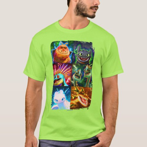 The Hidden World  Glowing Dragons Graphic T_Shirt