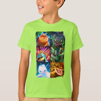 The Hidden World | Glowing Dragons Graphic T-shirt by howtotrainyourdragon at Zazzle