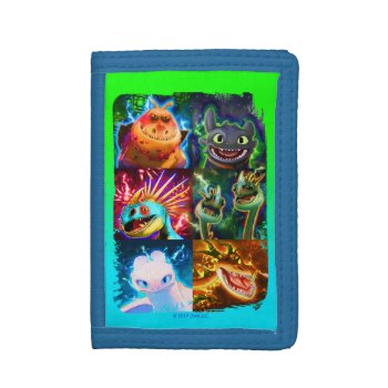 The Hidden World | Glowing Dragons Graphic Trifold Wallet by howtotrainyourdragon at Zazzle