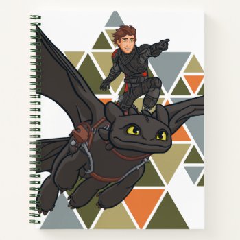 The Hidden World | Hiccup On Toothless' Back Notebook by howtotrainyourdragon at Zazzle