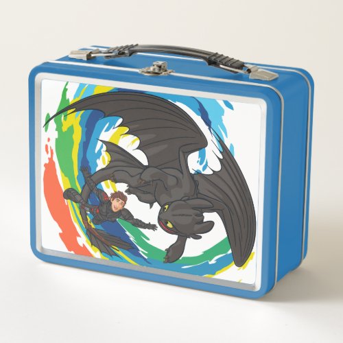 The Hidden World  Hiccup  Toothless Glide Metal Lunch Box