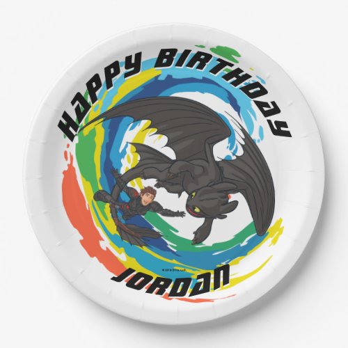 The Hidden World  Hiccup  Toothless Glide Paper Plates