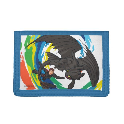 The Hidden World  Hiccup  Toothless Glide Trifold Wallet