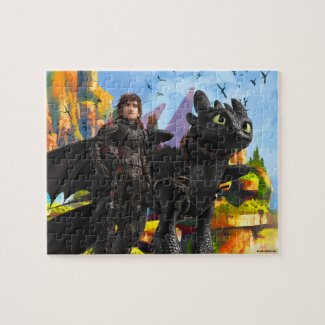 The Hidden World | Hiccup & Toothless In Armor Jigsaw Puzzle