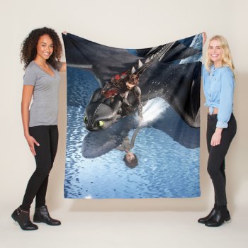 The Hidden World | Hiccup & Toothless Reflections Fleece Blanket by howtotrainyourdragon at Zazzle