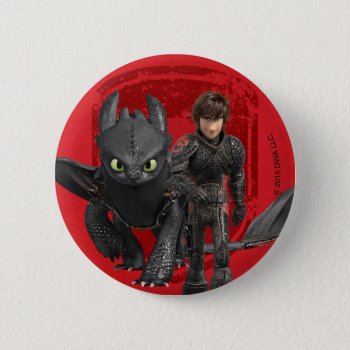 The Hidden World | Hiccup & Toothless Walking Button by howtotrainyourdragon at Zazzle