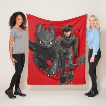 The Hidden World | Hiccup & Toothless Walking Fleece Blanket by howtotrainyourdragon at Zazzle