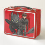 The Hidden World | Hiccup &amp; Toothless Walking Metal Lunch Box at Zazzle
