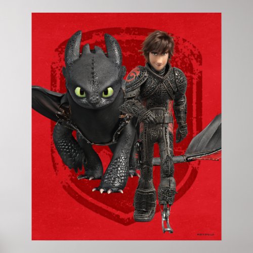 The Hidden World  Hiccup  Toothless Walking Poster