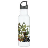 Big City Yeti Neon Sign Graphic Stainless Steel Water Bottle, Zazzle