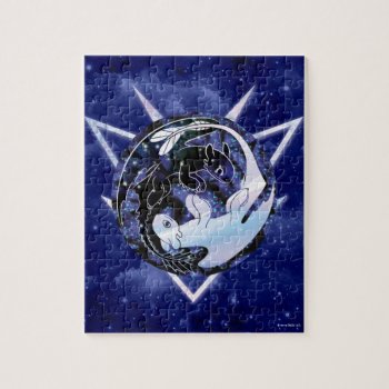 The Hidden World | Night & Light Fury Icon Jigsaw Puzzle by howtotrainyourdragon at Zazzle